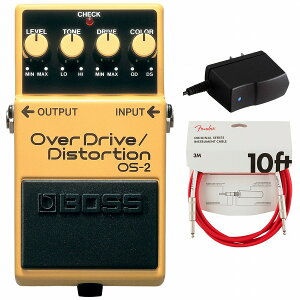 BOSS / OS-2 Over Drive / Distortion I[o[hCu/fBXg[V A_v^[PSA-100S2+FenderP[u(Fiesta Red/3m) wZbgyPNGz