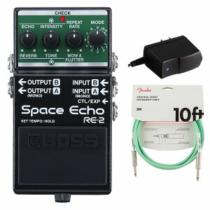 BOSS / RE-2 Space Echo GR[ A_v^[PSA-100S2+FenderP[u(Surf Green/3m) wZbgyPNGz
