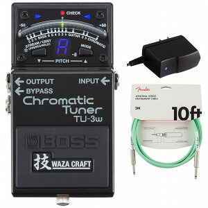 BOSS / TU-3W(J) Chromatic Tuner `[i[ A_v^[PSA-100S2+FenderP[u(Surf Green/3m) wZbgyPNGz