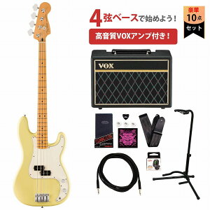 Fender / Player II Precision Bass Maple Fingerboard Hialeah Yellow �t�F���_�[ VOX�A���v�t���G���L�x�[�X���S�҃Z�b�g�yYRK�z