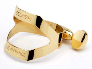 SELMER / リガチャー アルトサックス用 ゴールドラッカー仕上げ 【上留め 1つネジ】【お取り寄せ商品】