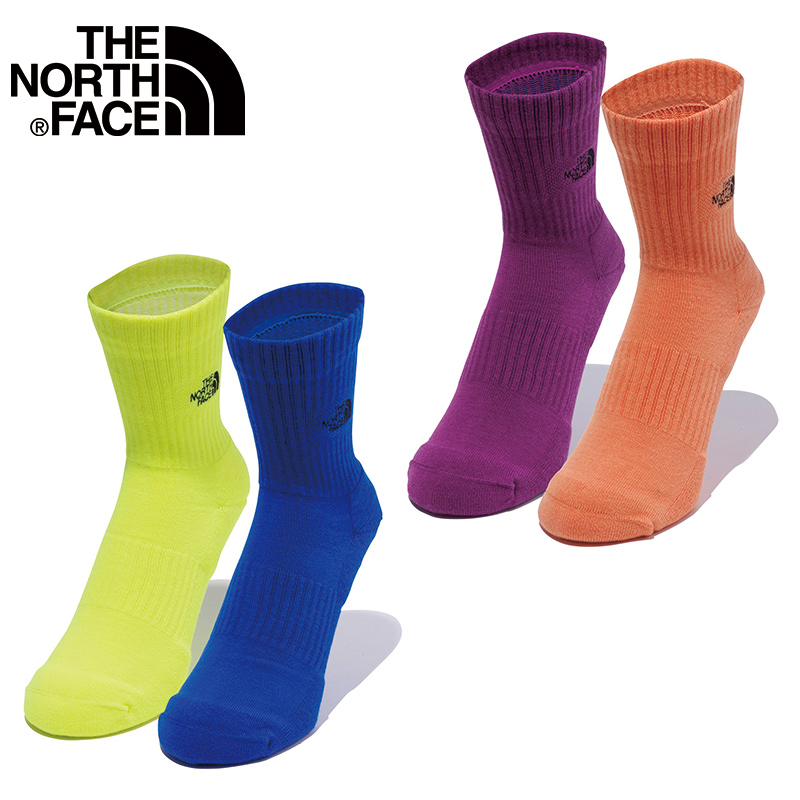 THE NORTH FACE ザ・ノースフェイス TNF ロゴ 2P クルー ユニセックス 靴下 ソックス メンズ レディース (NN82310)