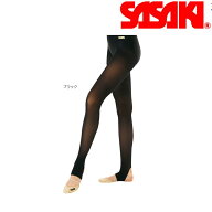 SASAKI ササキスポーツ ストレッチタイツ 足口トレンカタイプ ブラック (T-1900) ササキ 新体操 タイツ …