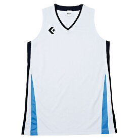 CONVERSE コンバース ウィメンズゲームシャツ ホワイト×ネイビー SS S M L O XO CB381701 レディース バスケットボール ユニフォーム 試合 部活