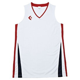CONVERSE コンバース ウィメンズゲームシャツ ホワイト×レッド SS S M L O XO CB381701 レディース バスケットボール ユニフォーム 試合 部活