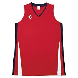 CONVERSE コンバース ウィメンズゲームシャツ レッド×ネイビー SS S M L O XO CB381701 レディース バスケットボール ユニフォーム 試合 部活