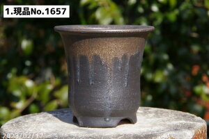 【クーポン発行中!〜10/30】信楽焼 植木鉢 陶器 選べる 雪割草鉢(楽風大深) 金彩ビードロ 5号(外径16cm 高さ15cm) サナサービス【山野草鉢 多肉植物鉢 サボテン鉢 盆栽鉢 果樹苗 アガベ