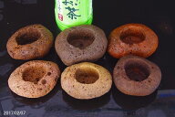 薩摩産 軽石鉢　 6ヶ組(SSS)　【おかまりも・苔盆栽】【山野草鉢】【多肉植物鉢】【植木鉢】