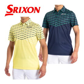 【2023 春夏】スリクソン【SRIXON】byデサント メンズ ゴルフ GOLF 【松山英樹プロモデル】クロスラインパネル プリントシャツ 半袖シャツ RGMVJA23 (男性用/ゴルフシャツ/ゴルフウェア/プロモデルシャツ/ポロシャツ/吸汗速乾/SUNSCREEN/父の日ギフト/プレゼント)