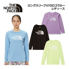 ノースフェイス【THE NORTH FACE】レディース ロングスリーブGTDロゴクルー / L/S GTD Logo Crew NTW12377 2024春夏継続 (女性用/ウィメンズ/ロンT/Tシャツ/長袖シャツ/吸汗速乾/UVケア/抗菌防臭/ランニング/ランシャツ/スポーツウェア/アウトドア)