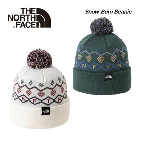 【2023 秋冬】ノースフェイス 【THE NORTH FACE】ユニセックス スノーバムビーニー Snow Bum Beanie NN42203 (メンズ/レディース/ニットキャップ/ビーニー帽子/ニット帽/カジュアルビーニー/ポンポン/防寒/アウトドア)