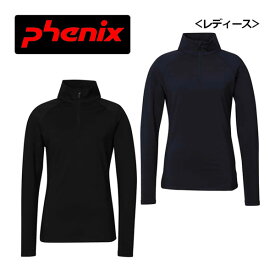 【2023-2024】フェニックス【PHENIX】レディース スキーウェア ミドルウェア インナー Retro Future 1/2 Zip Tee ESW23LS52 スキー アンダーシャツ (女性用/ウィメンズ/アンダーウェア/インナーウェア/長袖シャツ/ハーフジップ/裏起毛素材/ストレッチ)