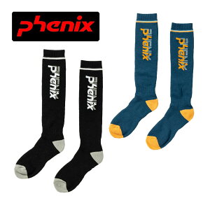 【1点までメール便可】フェニックス【PHENIX】メンズ スキーソックス Double Phenix Logo Mens Socks / ダブルPHロゴマーク ソックス ESM24SO11 スキー靴下 2024-2025 (男性用/靴下/中厚パイル/スキー用品/ス