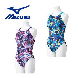 ミズノ【MIZUNO】レディース 競泳練習用 ミディアムカット N2MAB281 練習水着 2024春夏 (女性用/ウィメンズ/エクサースーツ/トレーニング水着/スイムウェア/水泳/競泳/スイミング/プール)