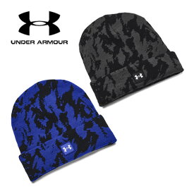 【2023 秋冬】アンダーアーマー【UNDER ARMOUR】 メンズ UAハーフタイム ノベルティ カフビーニー 1379984 ニット帽子 (男性用/ニットビーニー/ニットキャップ/ニット帽/トレーニング/アウトドア/スポーツアクセサリー/防寒/保温/吸汗速乾)