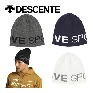 【1点までメール便可】デサント【DESCENTE】ムーブスポーツ【MoveSport】ジャガード ニットキャップ DMAWJC72 (トレーニング/帽子/ビーニー/ニット帽/防寒/スポーツアクセサリー)