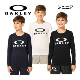 【1点までメール便可】 【2023 秋冬】 オークリー 【OAKLEY】 ジュニア Enhance Qd Ls Tee Bold Evo Ytr 6.0 FOA405770 (子供用/小学生/長袖/ロンT/長袖シャツ/吸汗速乾/抗菌防臭/140cm/150cm/160cm)