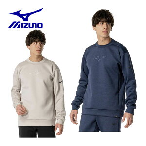 ミズノ【MIZUNO】ユニセックス ストレッチ スウェットクルー 32MCA052 2024秋冬 (メンズ/レディース/長袖/トレーニングウェア/スポーツウェア/トレーナー/トップス/スエット)