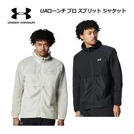 【2025 春夏】アンダーアーマー【UNDER ARMOUR】ランニング メンズ UAローンチ プロ スプリット ジャケット 6001870 (男性用/ウーブンジャケット/アウター/ランニングウェア/トレーニングウェア/スポーツウェア)