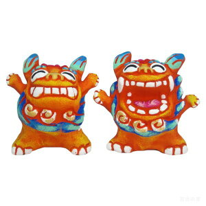 シーサー【米子焼】 ホッパー2 赤 Mサイズ 石垣島 沖縄 シーサー 特産品 通販 焼き物 沖縄土産 お土産