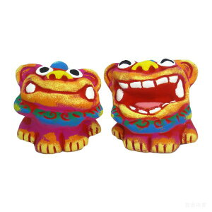 シーサー【米子焼】 タオ2 赤 Mサイズ 石垣島 沖縄 シーサー 特産品 通販 焼き物 沖縄土産 お土産