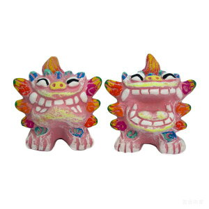 シーサー【米子焼】 ドーガS ピンク Sサイズ 石垣島 沖縄 シーサー 特産品 通販 焼き物 沖縄土産 お土産