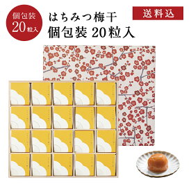 【紀州南高梅】はちみつ梅干[塩分5％]　個包装20粒入はちみつ 梅干し 梅干 漬物 石神邑 紀州 南高梅 お中元 お歳暮 ギフト プレゼント お取り寄せ 内祝 引出物 弔事 法要 香典返し お返し プチギフト 個包装 おしゃれ かわいい