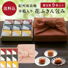 お中元、ギフトに。 【送料込】紀州南高梅9粒入 個包装 花ふきん包み梅干し 梅干 漬物 石神邑 紀州 南高梅 お中元 お歳暮 ギフト プレゼント お取り寄せ 内祝 引出物 弔事 法要 香典返し お返し プチギフト 個包装 小分け かわいい 中川政七商店