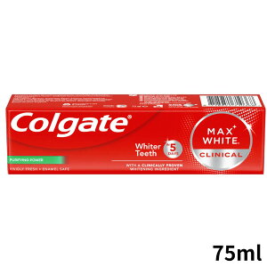 �R���Q�[�g �}�b�N�X�z���C�g �N���j�J�� �s�����t�@�C���O 75ml Colgate Max White Clinical �������� �z���C�g�j���O ��听���z�� �~�Z���[��� ���Z�x�t�b�f 1450ppm �f���^���P�A ���B���K�i ���{