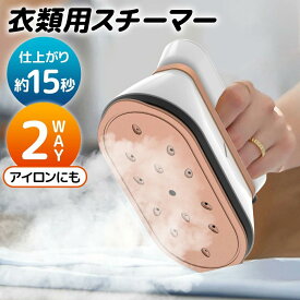 【★クーポンで⇒3,290円】 スチームアイロン ハンガーにかけたまま アイロン 1台2役 衣類スチーマー シワ伸ばし 15秒立ち上がり 最大18分間連続使用可能 水漏れ防止 コンパクト 抗菌 脱臭 2つ段階スチーム 大容量 軽量 母の日 プレゼント 送料無料