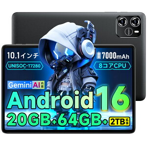 �y���N�[�|����12,380�~�`�z �^�u���b�g 10.1�C���` Android16 15 14 Wi-Fi���f�� RAM12GB ROM64GB 1280*800�𑜓x IPS�t�� 6000mAh��e�� �y�� �l�b�g���� OTG�Ή� ��l�C �������� �^�u���b�gPC �a���� �v���[��