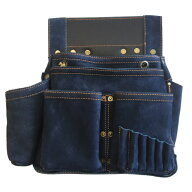 ふくろ倶楽部　朱雀　新型ヌバック　六型　SZN-836NV　INDIGO　墨つぼホルダー付　NUBUCK　LEATHER　腰袋…