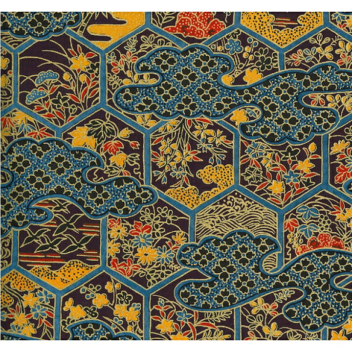 楽天市場】手染め美濃和紙 64×95cm 黒柄 金柄 1130-8827 美濃和紙 友禅 