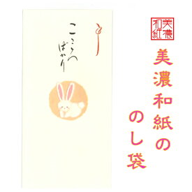 和紙 のし袋 なごみ うさぎ こころばかり 3枚入 のし袋 ご祝儀 和紙 中紙 金封 おこづかい お見舞い 常備薬 SDカード お菓子 回数券 整理 ケース ギフト用袋 お年玉 お年玉袋 お盆玉 文具 文房具