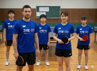 【受注生産】バタフライ 特注Tシャツ ZYRE-03 ザイア03 ブルー×ホワイト いしかわスポーツ限定 4/15締切