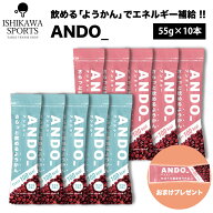 おまけ付き 福壽堂秀信 ANDO アンドゥー 10本 20本セット 無塩 有塩 エネルギー補給 飲めるようかん マラ…
