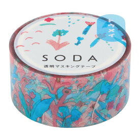 キングジム HITOTOKI SODA ソーダ 透明マステ(フェイス)20mm