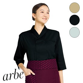 落ち着いた色合いの和風シャツです飲食店ユニフォーム 和風シャツ（七分袖） [男女兼用] DN-8909 和風 作務衣 和食 旅館 モダン レストラン 料亭 おしゃれ 和カフェ 居酒屋 フードユニフォーム arbe アルベ CHITOSE チトセ