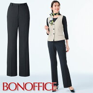 事務服 セミフレアパンツ BCP6107 BONOFFICE ボンオフィス BONMAX ボンマックス フォーマル 事務員 受付 …