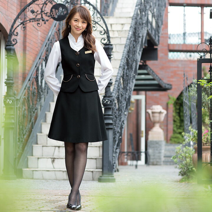 事務員　スカート 楽天市場】事務服 フレアースカート51653 事務員 受付 オフィスレディ 制服 かわいい ユニフォーム enjoie アンジョア :  バートル作業ユニフォームいしまる