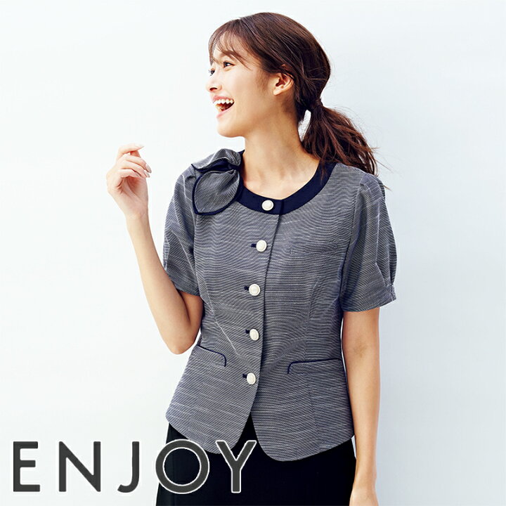 楽天市場】事務服 オーバーブラウス ESA831 ENJOY エンジョイ 事務服 