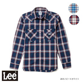 飲食店ユニフォーム メンズ ウェスタンチェック長袖シャツ Lee リー [男性用] LCS46006 アメリカン カジュアル ブランド FACE MIX フェイスミックス ボンマックス BONMAX