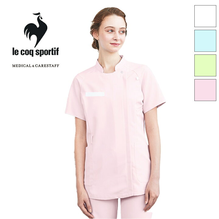 ルコック ナース 服 le coq sportif ピンクナース服 Lサイズ スクラブ 
