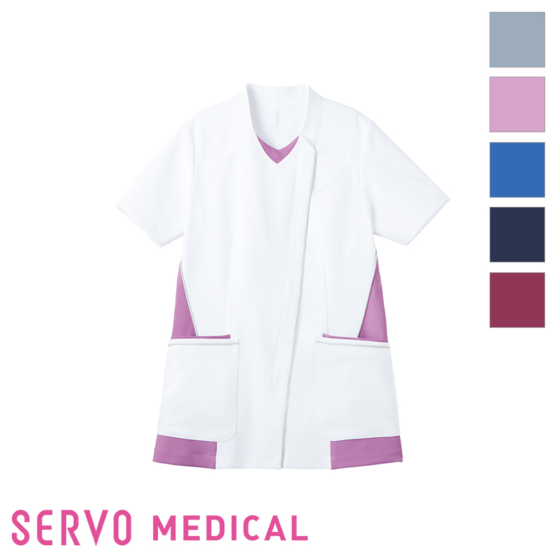配色が爽やかで元気の良い印象に 白衣 医療白衣 ジャケット 女性用 MJAL-1803SERVO MEDICAL い出のひと時に とびきりのおしゃれを サーヴォメディカル Servo ユニフォーム 最大90%OFFクーポン 病院 ナースウェア 制服 看護師 サーヴォ クリニック