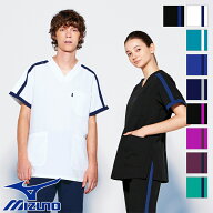 白衣 ナースウェア スクラブ MZ-0090 ユニセックス 男女兼用 mizuno ミズノ 医療白衣 看護師 クリニック …