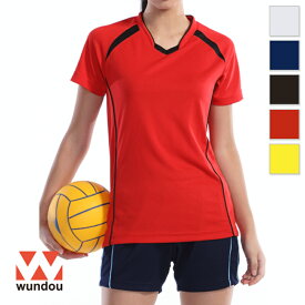 【返品・交換不可】ウィメンズバレーボールシャツ P1620 【S～XXL】 [女性用] wundou ウンドウ スポーツウェア トレーニングウェア