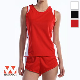 【返品・交換不可】ウィメンズランニングシャツ P5520 【S～XL】 [女性用] wundou ウンドウ スポーツウェア トレーニングウェア
