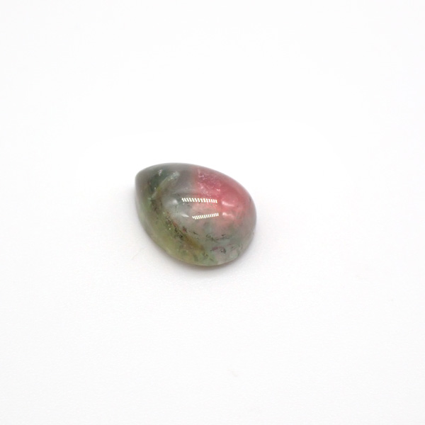 【はツルンと】 ウォーターメロントルマリンＡＡＡカボションNO.25 8.8×11.6×5.1ｍｍ 4.24ｃｔｍｍ：天然石ビーズ　石の蔵 かれていま