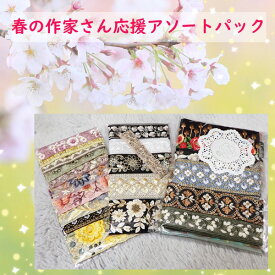 福袋　インド刺繍リボン作家さん応援パック《3,333円》人気柄たっぷりお得セット 数量限定 石の蔵 アソート はぎれ
