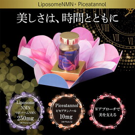 Liposome NMN＋Piceatannol 90粒 / リポソーム NMNサプリ ピセアタンノール 高吸収 4.6倍 美容 美容サプリ 美容成分 パッションフルーツ種子エキス β-ニコチンアミドモノヌクレオチド NMN250mg ピセアタンノール10mg 3カプセル リポソーム化 代謝活性 細胞ケア 美容維持